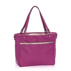Thirty one Town Fair Reversible Tote in fuschia